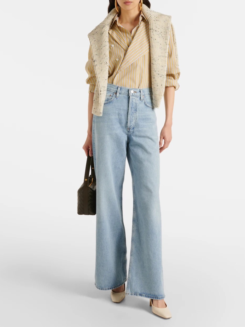 Agolde Dame Jeans High Rise Wide Leg 27 Light Blue 100% Regenerative Cotton